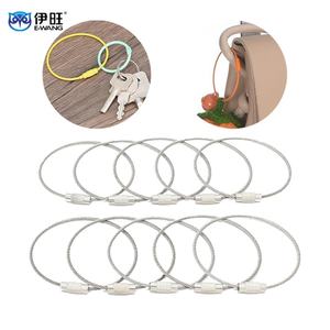 Porte-clés en fil métallique à verrouillage par vis en acier inoxydable en gros - Product Image 2