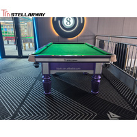 STELLARWAY Table de billard chinoise Violet, 7ft, 8ft, 9ft, avec ardoise de précision, pour centre de divertissement familial