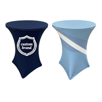Housses de table cocktail en spandex imprimées sur mesure, 32x43 pouces, rondes, très extensibles, pour location événementielle de mariages, en gros