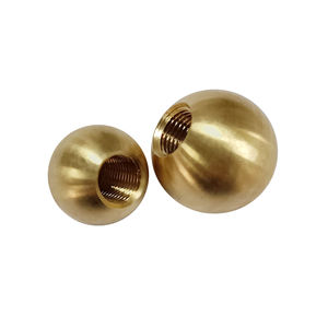 Sólido decorativo mano giro bola esférica forma amarillo Metal manijas bolas tuercas latón mango bolas - Product Image 2