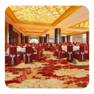 שטיח מלון בדפוס פרחוני מודרני תוצרת מכונה ניילון חתוך עבור שטיח מלון וחדר