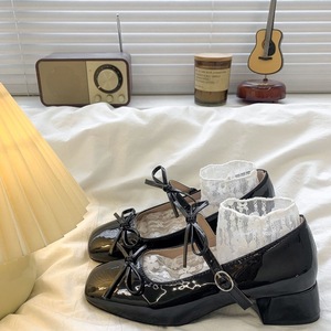 Stunning low-cut chunky heeled <b>shoes</b>, new 2026 style, sweet <b>bow</b> to match skirts - Product Image 2