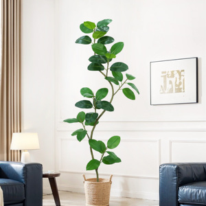 7FT Artificielle Vert Arbre En <span class=keywords><strong>Caoutchouc</strong></span> Extérieur Plancher Tropical Grande Plante De Plancher avec Toucher Réaliste En <span class=keywords><strong>Caoutchouc</strong></span> <span class=keywords><strong>Ficus</strong></span> pour La Décoration Intérieure - Product Image 4