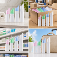 Flacon pulvérisateur cylindrique en PE de 30 ml, 50 ml, 70 ml, 100 ml, 200 ml, 300 ml pour crème pour le visage, lotion, huile essentielle, spray salin