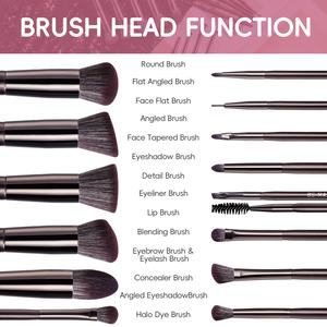 Juego de 14 Brochas de Maquillaje Sintéticas BS-MALL, Marca Privada OEM, Herramientas de Maquillaje Facial, Kit de Brochas de Maquillaje Veganas para Mujeres y Niñ<span class=keywords><strong>as</strong></span> - Product Image 2