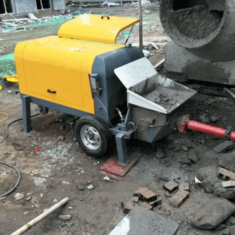 Pompa Mortar mesin pompa beton/Mixer beton dengan pompa Diesel digunakan pompa beton truk