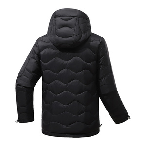 <span class=keywords><strong>Doudoune</strong></span> à capuche matelassée unisexe pour homme et <span class=keywords><strong>femme</strong></span>, veste <span class=keywords><strong>chaude</strong></span> d'hiver zippée pour sports de plein air, vêtements de travail et streetwear - Product Image 3