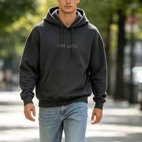 Sweat-shirt à capuche oversize de haute qualité en tissu molletonné français épais, broderie informatisée.
