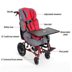 كرسي متحرك محمول للأطفال ذوي الإعاقة، مناسب للأطفال المصابين بالشلل الدماغي والتوحد، قابل للطي - Product Image 6