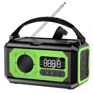 12000mAh Solar Hand-Cranked Emergency Radio, AM/FM Multi-Band Power Bank with LED Flashlight for Outdoor Survival - Product Image 1