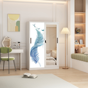 <span class=keywords><strong>Armoire</strong></span> en fer 2 portes coulissantes <span class=keywords><strong>Jumbo</strong></span> miroir <span class=keywords><strong>Armoire</strong></span> coulissante en verre <span class=keywords><strong>armoire</strong></span> de rangement en fer - Product Image 2