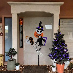 <span class=keywords><strong>Halloween</strong></span> Citrouille Chauve-Souris Bonbons Maïs <span class=keywords><strong>Porte</strong></span> Suspendue Signe Feutre Fête Décoration Murale pour Intérieur et Extérieur Idée Cadeau - Product Image 3