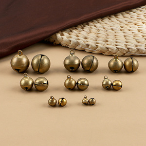 Cloche en cuivre 6mm 8mm 10mm 12mm 14mm 16mm 18mm 20mm Robuste Ornement pour animaux de compagnie Décoration de Noël Style rétro - Product Image 2