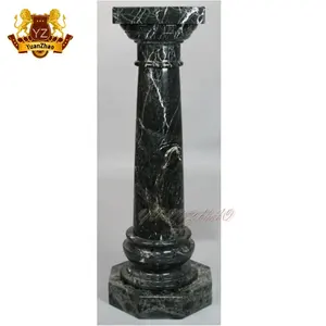 Современный дизайн домашнего строительства роскошный столб натуральный камень греческий черный мрамор колонна для продажи