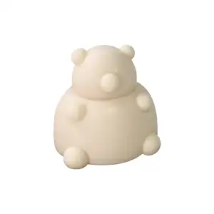 J6-65 홈 장식 3D 라운드 볼 디자인 곰 촛불 금형 귀여운 지방 곰 촛불 실리콘 금형