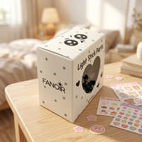 Boîte cadeau personnalisée à couvercle rabattable, boîte en papier cosmétique pour petits accessoires, emballage avec fenêtre en forme de cœur