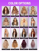 Pelucas frontales de encaje de pelo brasileño Megalook ceniza púrpura 6x5 precortadas sin pegamento y 13x4 pelucas frontales de color oro rosa largo