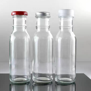 8 oz 12oz botella de condimento de salsa de tomate barbacoa redonda con tapas forradas acanaladas negras - Product Image 2