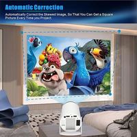 Vidéoprojecteur Le Plus Récent HY300 Double Wi-Fi Compatible 4K Full HD 1080P 720P, Vidéoprojecteur de Cinéma Maison Intelligent et Mini Portable