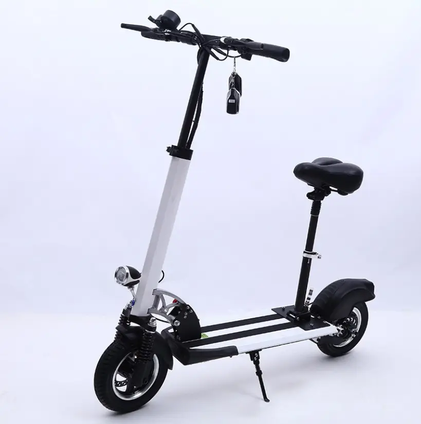 Twee Wielen 10Inch Volwassen Rijden 48V 500W Aluminium Opvouwbare Motor Ophanging Buis Band Draagbare Mobiliteit Elektrische Scooter