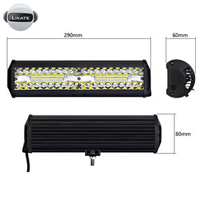 12 Inch A MENÉ <span class=keywords><strong>le</strong></span> Guide Optique Combiné D'inondation de Tache de Faisceau Triple Rangée De Barres Lumineuses de Conduite Hors Ro - Product Image 4