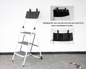 家用高扶手折叠钢铁台阶钢梯可折叠电扶梯家用批发带手柄 - Product Image 2