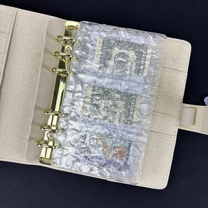 Staccabile Versatile 6 fori Planner Budget divisore acqua Ripple copri legante ricaricabile A6 legante acrilico trasparente legante acrilico - Product Image 5