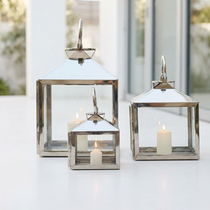 Manufacturers Customized Sizes Rectangular Shape Stainless Steel Metal Candle Lanterns for Decoration - Product Image 2