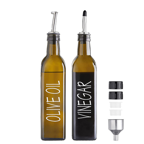 Olive Oil Dispenser With Measurement Glass Bottle Modern Design Glass Oil and Vinegar Dispenser Bottle Set