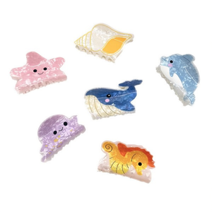 Iave Fermagli per capelli a forma di animali marini 8 cm, design simpatico a cartoni animati per bambini e donne - Product Image 1