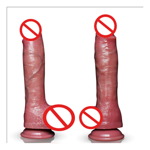 Grote siliconen dildo voor vrouwen - realistisch anaal masturbatie speeltje 100% waterdicht IPX7 milieuvriendelijk zacht flexibel met vibrerende functie - Product Image 1