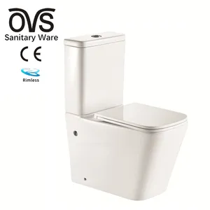 OVS CE Europe sanitaryware new design ceramic toilet modern quick release seat two pieces ceramic toilet