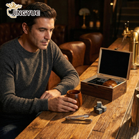 Ensemble de 2 verres à bourbon en bois, fabriqués à la main, avec pierres et pince, dans un coffret cadeau pour hommes