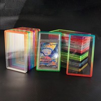 Plaque de protection arrière en PC transparent avec paillettes dégradées personnalisées BNW, 35pt, en TPU, pour cartes gradées, protection antichoc PS