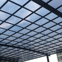 Panneaux de polycarbonate sur mesure pour toitures de serres, résistants au feu, en polycarbonate solide