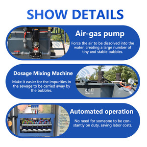 Équipement de traitement des eaux usées municipales, réservoir de flottation à air dissous automatique en acier au carbone DAF, garantie 1 an, <span class=keywords><strong>pompe</strong></span> - Product Image 4