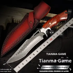 التجارة الإلكترونية عرض خاص تيانما عظم حصان كبير متكامل حاد بقاء في الهواء الطلق سكين جيب المصنع مباشرة التخييم سكين الخشب - Product Image 1