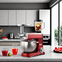 Robot Pâtissier Professionnel SOHEF, Batteur Sur Socle 7.5L Pétrin à Crochet Spirale 1500W pour Pâtes à Pain, Gâteaux et Pizza