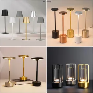 Lámpara <span class=keywords><strong>de</strong></span> Mesa LED Moderna, Totalmente <span class=keywords><strong>de</strong></span> Aluminio, con Control Táctil, Recargable por USB, Regulable, Funciona con Batería, para Camping <span class=keywords><strong>y</strong></span> Mesita <span class=keywords><strong>de</strong></span> <span class=keywords><strong>Noche</strong></span> - Product Image 2