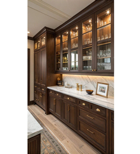 Tủ bếp gỗ rắn hiện đại tủ bếp gỗ rắn với ngăn kéo kéo ra tủ chất lượng xuất khẩu - Product Image 4