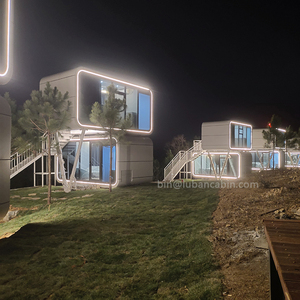 Version à deux niveaux <span class=keywords><strong>Maison</strong></span> mobile modulaire préfabriquée avec <span class=keywords><strong>jacuzzi</strong></span>/sauna Villa Glamping personnalisée Design - Product Image 2