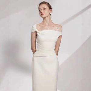 Abito con spalline in pizzo a spalline a vita con Design di nicchia <span class=keywords><strong>gonna</strong></span> lunga - Product Image 2