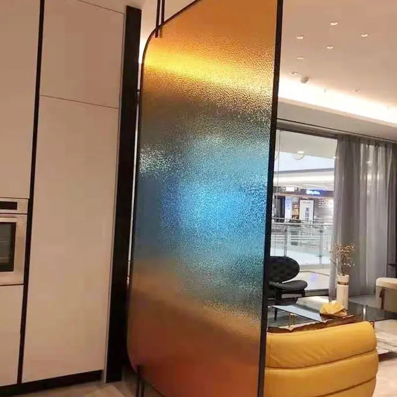 Design de luxe personnalisé, Texture de l'eau de l'océan, dégradé de couleur, verre fondu stratifié avec un motif Unique