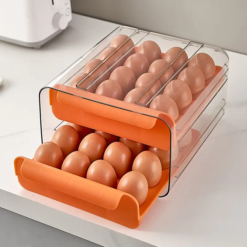 大容量引き出し式卵ホルダー家庭用卵収納ボックス多層鶏卵収納容器