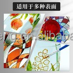Ensemble de 12 peintures acryliques non toxiques pour <span class=keywords><strong>verre</strong></span> <span class=keywords><strong>avec</strong></span> 2 pinceaux pour fournitures d'art sur toile - Product Image 5