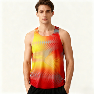 Débardeur de course unisexe personnalisé, multicolore, respirant, léger, à séchage rapide, sans coutures, pour entraînement et marathon - Product Image 4