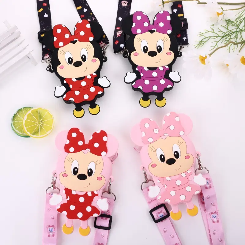 Small Silicone Wallet Multifunction Cheap Storage Bag Cartoon Kids Bag Cute Ins Mouse Coin Purse Zipper Money Purse