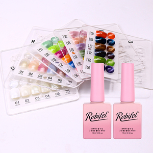 Campione gratuito Robifel <span class=keywords><strong>VIP</strong></span> Private Label Nail Gel Polish Kit soak off Gel UV OEM 6 colori Gel Nail Polish Set - Product Image 6
