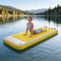 Planche de yoga aquatique gonflable, tapis de fitness flottant pour exercices aquatiques, tapis de yoga flottant pour piscine
