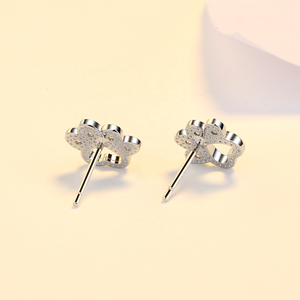 Argent sterling 925 bijoux goujon chat chien patte impression boucles d'oreilles mignon chat ours patte motif femme boucles d'oreilles - Product Image 3